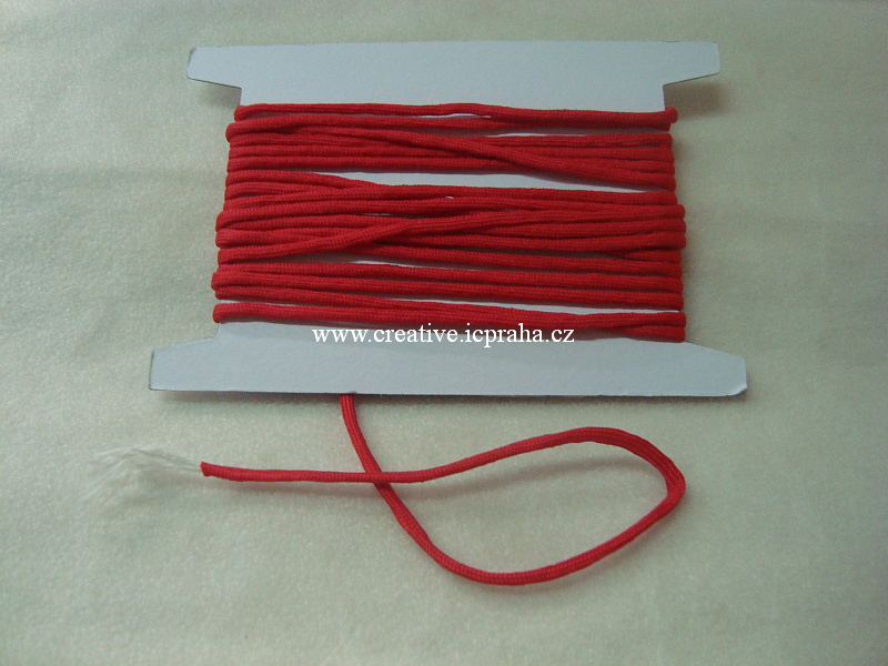 paracord 4mm červená